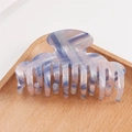 Grande molletta per capelli marmorizzata blu e viola con denti a doppio strato per capelli - Marmo Blu Viola (C2-4-15)