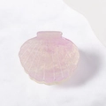 Pinza para el pelo color violeta con forma de concha, acabado brillante y diseño estriado - Forma Concha (D17-2-18) / Púrpura Irisada