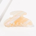 Elegant peach glitter hair claw clip with pearlescent shimmering finish for women - Iridescent Peach Style (D11-2-10)
