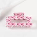 Sweet white hair claw clip with pink XOXO letters for Valentines day hairstyle - White Base Pink XOXO (Small D18-2-8) / Small