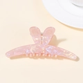 Pinza para el pelo de orejas de conejo rosa iridiscente con acabado nacarado - Rojo Coral