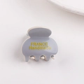 Pince à cheveux élégante gris-bleu France Handmade avec finition brillante pour femme - Bleu Gris (C22-4-19)