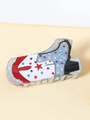 Pinza per capelli a stivale da cowboy glitter argento con motivo a stelle patriottiche - Forma Stivale Da Cowboy (C13-4-13) / Argento