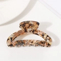 Pinza para el cabello clásica de acetato con patrón de carey y textura de mármol - Patrón de Carey Leopardo (C8-4-23)