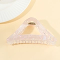 Pinza per capelli a triangolo rosa iridescente con molla in metallo resistente - Rosa Chiaro AB