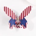French butterfly hair claw clip with US flag pattern, American Independence Day accessory - Star Stripe Variant D (D5-3-16)