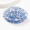 Haarklammer mit blauem Evil Eye-Muster aus Acetat mit perlmuttartigem Glanz für Damen - Dunkelblau Mit Schwarzem Punkt Stil (C18-4-13)