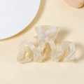 Molla per capelli in acetato con motivo marmorizzato crema per acconciature - Marmo Crema (C9-4-2)