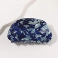 Blue marble floral hair claw clip in acetate material for elegant hairstyles - Deep Blue Marble (C6-1-22)