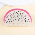 Creative dragon fruit claw clip in pink and white acrylic for elegant hair styling - Dragon Fruit Style (D6-2-7)