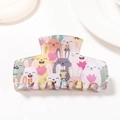 Pince à cheveux mignonne en acrylique avec motifs de lapin et fleurs colorées pour femme - Style de Lapin Mignon (D18-3-15)