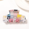 Pince à cheveux mignonne en acrylique avec motifs d'oursons colorés pour coiffure femme - Style d'Ours à Lunettes (D18-3-17)