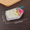 Chic milkshake cup shaped hair claw clip in beige acetate with marble texture and glitter - Strawberry Ice Cream (Cream Pink)
