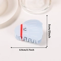 Creative shuttlecock hair claw clip in light blue with smiley face pattern, 6.9cm size - Badminton Shuttlecock Style (Light Blue) / 6.9cm x 5cm