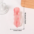 Pinza para el pelo rosa translúcida con bordes ondulados y efecto mármol, 10,4cm - Rosa Tierno