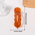 Pinza para el pelo ondulada ámbar minimalista para mujer de 10,4 cm de longitud - Marrón Lino