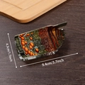 Brown marble pattern acrylic hair claw clip with coffee swirl design 9.4cm size - Chocolate Ice Cream (Brown Orange)