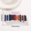 Pince à cheveux blanche motif livres classiques colorés taille large de 10,8 cm - Livre Fond Blanc Gardénia
