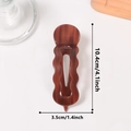 Fermaglio per capelli ondulato marrone scuro da 10,4cm in resina con finitura traslucida - Marrone Caldo