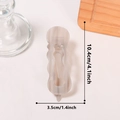 Pinza para el pelo jaspeada marrón, pasador ondulado de acetato de 10,4cm para mujer - Gris Estrellado