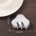Iridescent white mini hair claw clip with pearlescent finish and silver glitter base - Mist Gray Purple