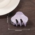 Lavender pearlescent hair claw clip with shimmer finish on wood background - Night Purple