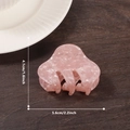 Kleine haarclip met roze marmerpatroon van acetaat voor dames haarstyling - Rozenhoutroze