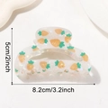 Cute carrot print hair claw clip in transparent resin with 8.2cm size dimensions - Carrot(C9-3-28)