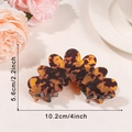 Pince à cheveux style français en écaille de tortue pour cheveux épais marron - Grand (10.2cm) / Écaille de Tortue Brune