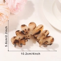 Grande pince à cheveux 4 pouces à motif écaille de tortue et design en résine ondulée - Grand (10.2cm) / Écaille Beige