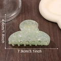 Molla per capelli media verde chiaro stile francese con finitura perlata 7,9 cm - Verde Menta