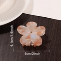 Molla per capelli a fiore in arancione e blu perlato, dimensione 5 cm donna - Rosa