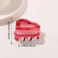 Pink and white cherry cake hair claw clip in acetate material measuring 6.1cm long - Red and White Cherry Cake Style (D13-4-19)