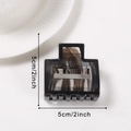 Quadratische Haarklammer mit Marmormuster in Schwarz und Grau, Größe 5x5cm für Damen - Klein / Tuschmalerei