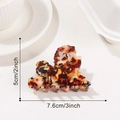 Pince à cheveux motif écaille de tortue, 7,6 cm, en résine avec prise solide - Ambre