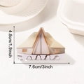 Camping tent shaped beige hair claw clip with 7.6cm length and 4.8cm height dimensions - Desert Tent Style (b1)