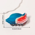 Kleurrijke schelp haarklem met paarse stippen en een lengte van 9,2 cm voor haar - Gemengde Schelp