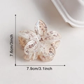 Pince à cheveux fleur de frangipanier en résine à taches brunes de 7,9 cm x 7,6 cm - L / Brun Clair (D16-2-3)