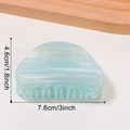 Molla per capelli azzurro cangiante a semicerchio con finitura sfumata al tramonto - Tramonto al Sale Marino