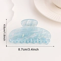 Light blue gradient hair claw clip with silver glitter and dimensions 8.7cm by 4.6cm - Ice Blue (C10-2-17)