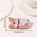 Roze doorschijnende Corgi hondenhaarklem van acetaat, afmeting 8,9cm x 4,6cm voor haar - Corgi Vorm