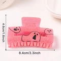Rosa glitzernde Halloween Geist Haarklammer für Damen, 8,4 cm große Shark Clip Haarspange - Rosa Geist (C15-2-16)