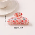 Pinza de pelo tema océano con estrellas de mar y conchas, medida de 9,9 cm - Concha y Estrella de Mar (D15-1-18)