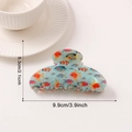 Pinza para pelo azul tema océano con patrón de peces tropicales y talla 9,9 cm - Grupo de Peces Tropicales (D15-1-23)