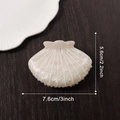 Pearlescent white acetate shell hair claw clip with elegant marble texture pattern - Shell Style (C3-4-11) / Moonlight White Shell