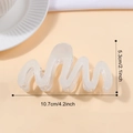 Elegant wavy hair claw clip in translucent cream color with fine glitter detail - Large / Mint Green Cat Eye Thick Frame