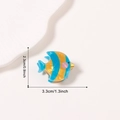 Colorful tropical fish hair claw clip with blue and yellow stripes for women and girls - Orange Blue Angel Fish Style (D17-1-16)