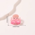 Pink octopus hair claw clip for girls, sea animal design in cute resin finish - Plum Pink Octopus Style (D17-1-13)