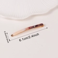 Fermaglio per capelli minimalista marmorizzato beige e viola con base dorata 6,1 cm - Marmo Caramello (C16-1-5)