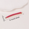 Fermaglio per capelli con paillettes rosa e base in metallo dorato lungo 6,1 cm - Rosso Brillantinato (C16-1-1)